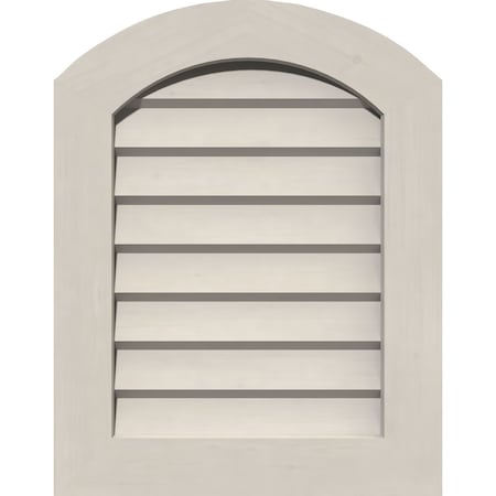 Arch Top Gable Vent Primed, Non-Functional, Pine Gable Vent W/ Decorative Face Frame, 14W X 32H